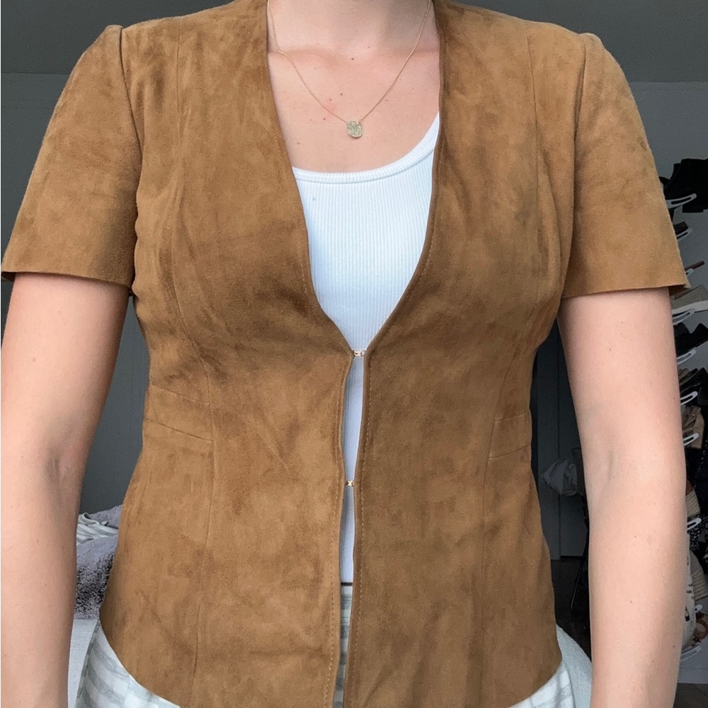 Short Sleeved Leather Jacket